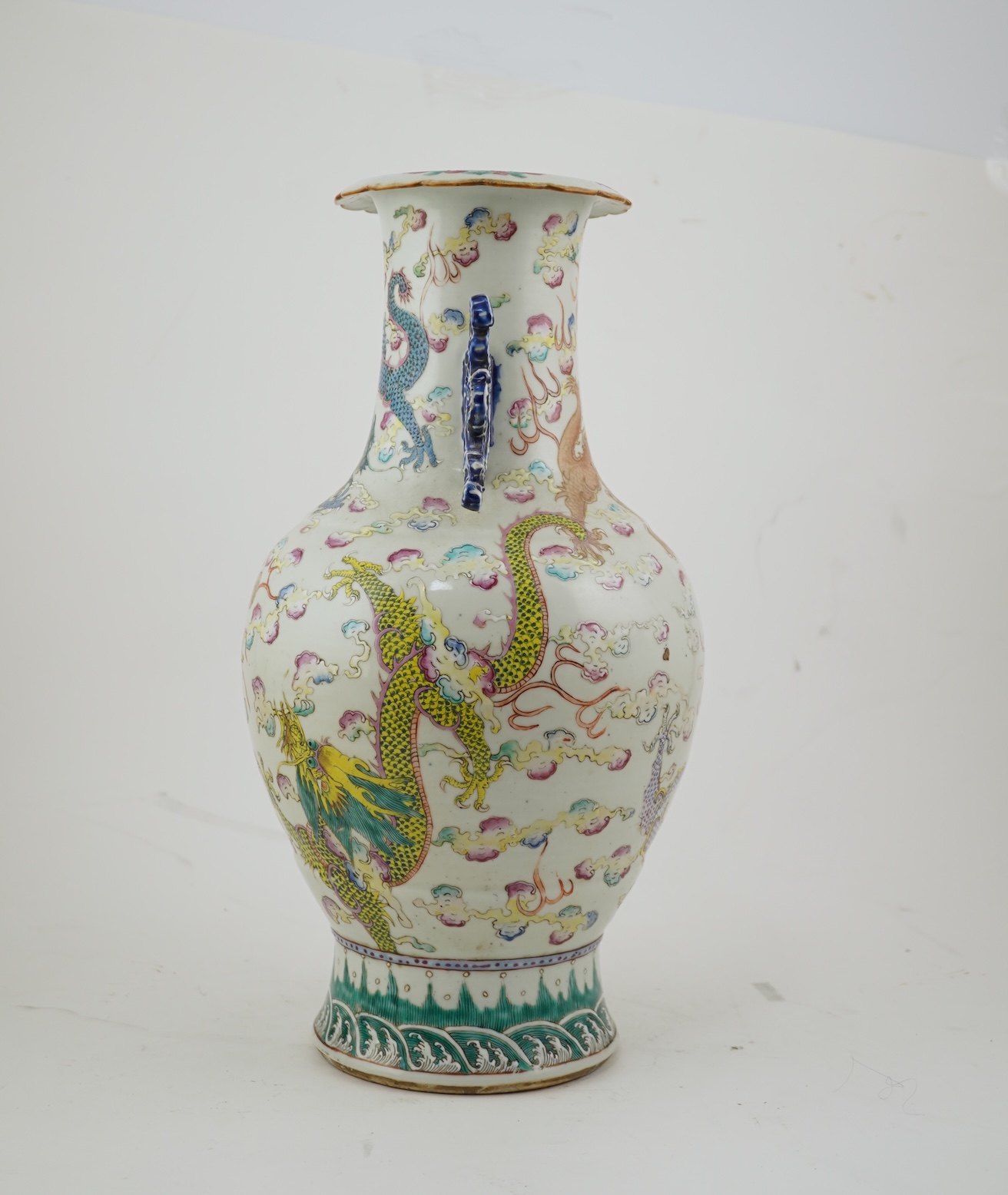 A Chinese enamelled porcelain ‘dragon’ vase, 19th century